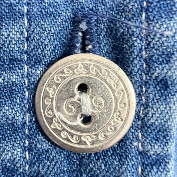 Vintage 90s Teddi Embroidered Denim Jacket PL Cottagecore Boho Blue USA Bomber - Picture 7 of 11